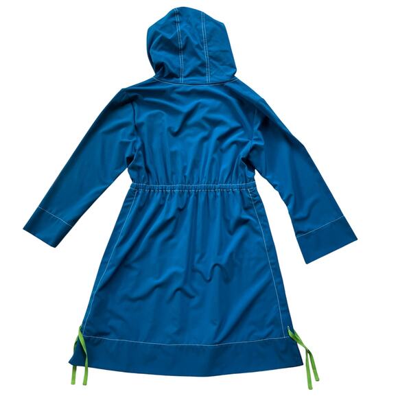 Title Nine Hooded Swelter Shelter Tunic Dress Small Blue Pockets - Picture 3 of 6